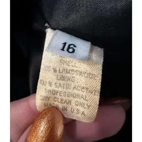 Marvin Richards (Vintage) Wool Coat w/Faux Fur Collar - Size 16 - Picture 6 of 10